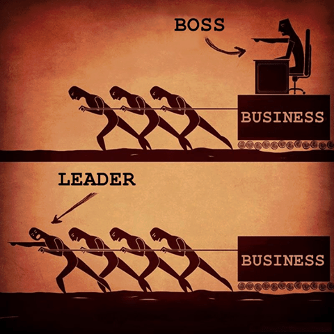 boss vs leader